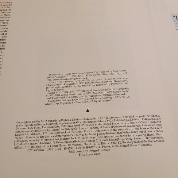 E.T. The Storybook of The Green Planet HC/DJ - 1985 - Picture 9 of 10